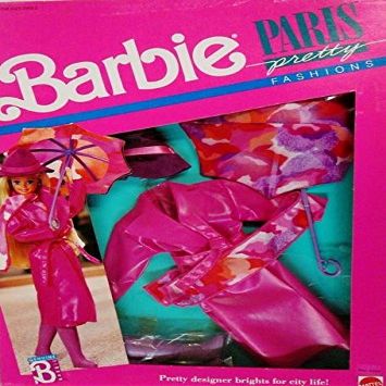 1989 Barbie Paris Pretty Fashions RAIN WEAR