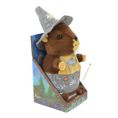 Kgler 75643 - Laber marble animal "Seppl" in traditional clothing, laboratory with recording and playback function, speaker flaps everything along and moves about 21 cm in size, ideal as a gift