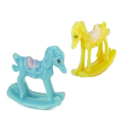 144 Mini Rocking Horse Baby Shower Favor Bulk Buy!!! (144-BLUE, Yellow)