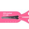 Westcott Children's Scissors, Pink, Right-Handed | Scissors with Integrated 5 cm Scale | Craft Scissors, 13 cm (5"), Ideal for Children's Hands | Rounded tip | E-21591 00 view 2