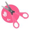 Westcott Children's Scissors, Pink, Right-Handed | Scissors with Integrated 5 cm Scale | Craft Scissors, 13 cm (5"), Ideal for Children's Hands | Rounded tip | E-21591 00 view 4