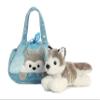 Aurora Fashionable Fancy Pals Peek-A-Boo Husky Stuffed Animal - Plush with Stylish Purse for Dress Up Fun - Perfect for Kids 3+ Years, Costumes, and Birthdays - Multicolor 7 Inches view 2