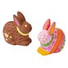 BestPysanky Set of 3 Blank Unpainted White Easter Bunny Bank Figurines 4 Inches view 2