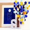 Luxe Indigo and Gold Baby Mobile, Nautical Navy Baby Mobile, Crib Mobile, Nursery Mobile, Modern Mobile view 1