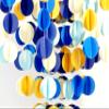 Luxe Indigo and Gold Baby Mobile, Nautical Navy Baby Mobile, Crib Mobile, Nursery Mobile, Modern Mobile view 2