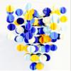 Luxe Indigo and Gold Baby Mobile, Nautical Navy Baby Mobile, Crib Mobile, Nursery Mobile, Modern Mobile view 4