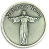 Jesus Welcome Home Pocket Token Charm Coin 1.2" with Prayer Bereavement Catholic Christian view 1