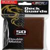 BCW Deck Guard - Double Matte Brown Card Sleeves | Acid-Free, Archival-Safe, No PVC | Anti-Glare Matte Finish | Fits Standard 2" x 3" Game Cards | Durable Deck Protector Sleeves | 50 Ct view 1