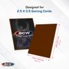 BCW Deck Guard - Double Matte Brown Card Sleeves | Acid-Free, Archival-Safe, No PVC | Anti-Glare Matte Finish | Fits Standard 2" x 3" Game Cards | Durable Deck Protector Sleeves | 50 Ct view 3