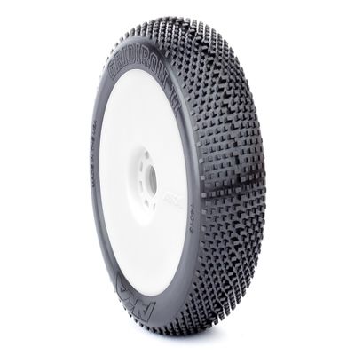 AKA AK1401 3WRW 1: 8 Buggy Gridiron II (Ultra Soft) Evo Complete Wheel White