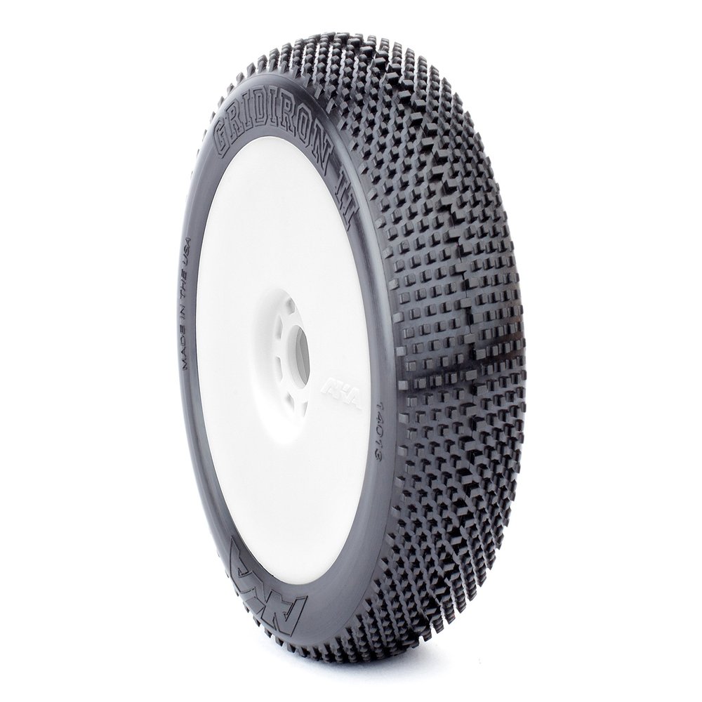 AKA AK1401 3WRW 1: 8 Buggy Gridiron II (Ultra Soft) Evo Complete Wheel White