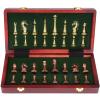Agirlgle Retro Metal Chess Set with Folding Wooden Chess Board and Classic Handmade Standard Pieces Metal Chess Set for Kids Adult view 1