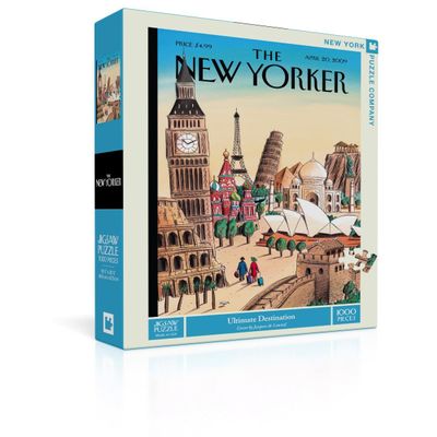 New York Puzzle Company - New Yorker Ultimate Destination - 1000 Piece Jigsaw Puzzle for Adults by Jacques de Loustal