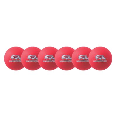Champion Sports 6" Neon Red Rhino Skin Low Bounce Dodgeball Set