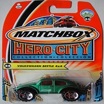 MATCHBOX HERO CITY GREEN VOLKSWAGEN BEETLE 4X4 #54 by Matchbox