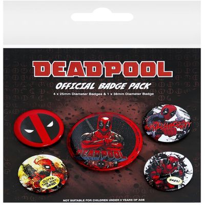 Pyramid International Deadpool Pack Badge, Multi-Colour, 10 x 12.5 x 1.3 cm