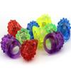 C&H Solutions Novelty 24 ct Flashing LED Bumpy Rings Blinking Soft Jelly Glow By C&H view 4
