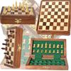 ChessBazar Magnetic Travel Pocket Chess Set - Staunton 7x7 Inch Folding Game Board - Handmade in Fine Rosewood - 2 Players, Age 14+ view 1