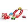 Bigjigs Toys, Wooden Car Transporter, Toy Car Ramp, Wooden Toys, for 1 Year Old Boys, Push Along Baby Vehicle Toy view 2