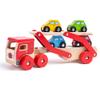 Bigjigs Toys, Wooden Car Transporter, Toy Car Ramp, Wooden Toys, for 1 Year Old Boys, Push Along Baby Vehicle Toy view 4