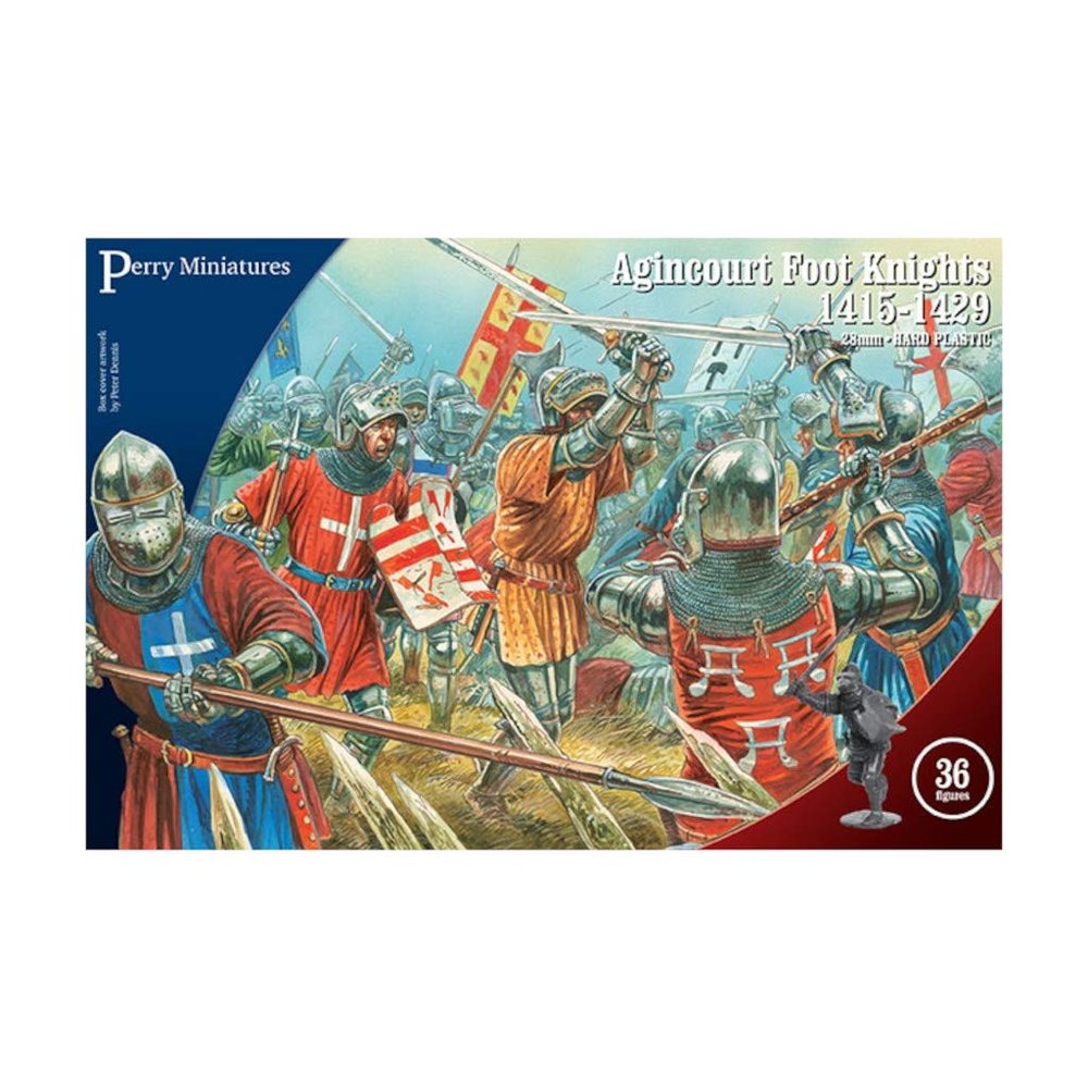 Perry Miniatures - Set AO 60 Agincourt Foot Knights 1415-29 Plastic 28mm Toy Soldiers Set