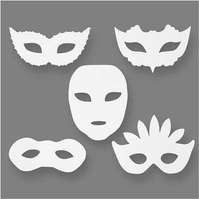 Teach Me Masquerade Masks, H: 8,5-19 cm, 16 asstd, 230 g