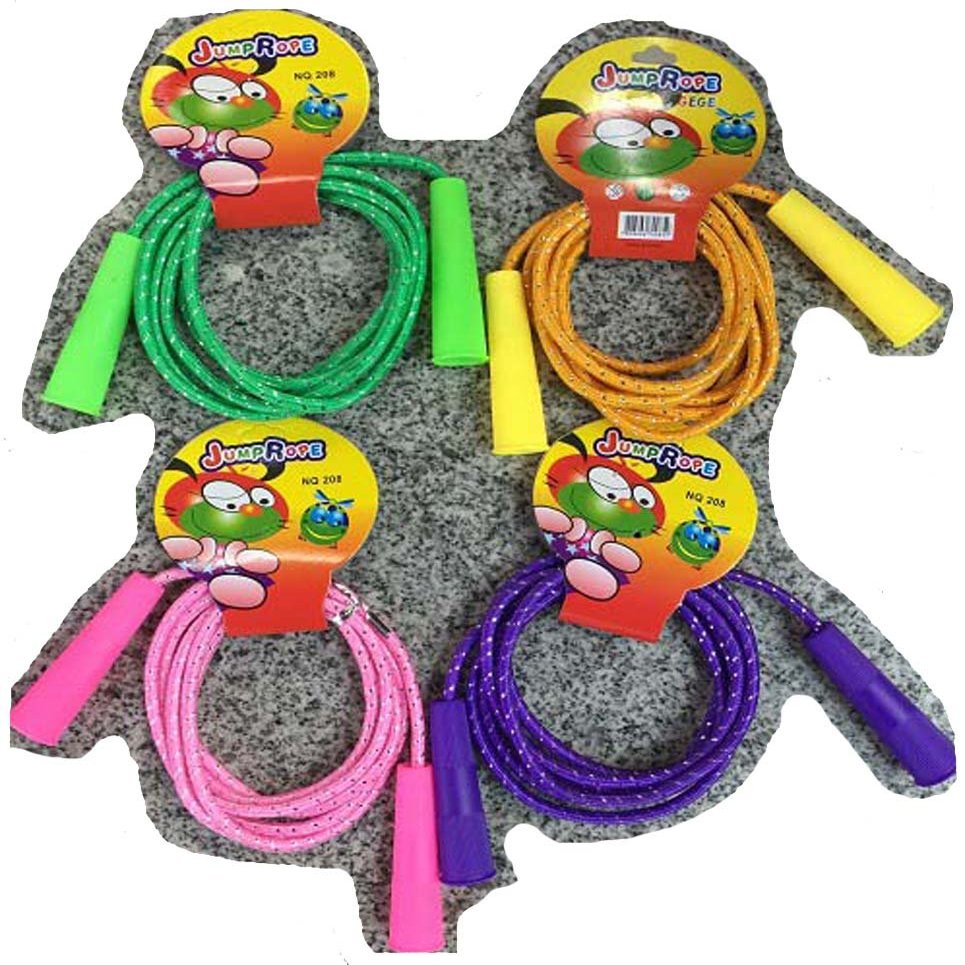 6 Pieces of Deluxe Neon Exercise Fun Kids Jump Rope Toys in Assorted Colors