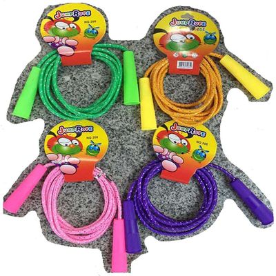12 Pieces (1 Dozen) Bulk Lot of Deluxe Neon Exercise Fun Kids Jump Ropes in Assorted Colors