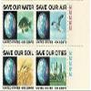 1970 Anti Pollution 6 Cent US Postage Stamp Plate Block Of 4 MNH Scott # 1410s view 1
