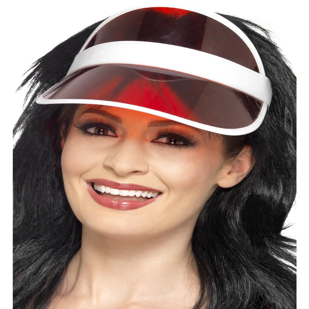 Smiffys 80s Sun Visor Red