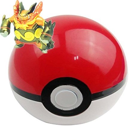 Pokekmon monster ball pokeball + emboar fiugre