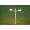 szzijia 10pcs N Gauge 1:150 Scale Model Street Light Lamppost Layout Dual Heads Lamp view 2