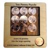 10 Penny Puzzle - Coffee Table Puzzle - Executive Toy - Wood Brain Teaser view 1