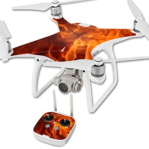 MightySkins Skin Compatible with DJI Phantom 4 Quadcopter Drone wrap Cover Sticker Skins Backdraft