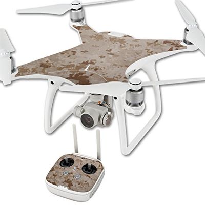 MightySkins Skin Compatible with DJI Phantom 4 Quadcopter Drone wrap Cover Sticker Skins Desert Camo