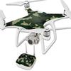 MightySkins Skin Compatible with DJI Phantom 4 Quadcopter Drone wrap Cover Sticker Skins Green Camo view 1