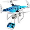 MightySkins Skin Compatible with DJI Phantom 4 Quadcopter Drone wrap Cover Sticker Skins Blue Skulls view 1