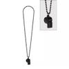 Amscan Whistle Bead Necklace Sports Noisemakers Accessory, Black, 36" Party Favors, 2" view 2