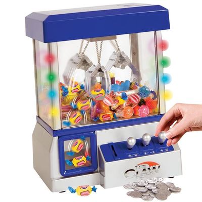 Toy Grabber Claw Machine For Kids  Electronic Arcade-Style Game for Kids and Parties  Ideal For Use With Small Toys / Candy  Features LED Lights and Sound Effects, 13.5 x 10 x 7.5 inches