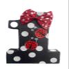 20" Tall Black Ladybug Number One Pinata First Birthday Ladybug Birthday Party view 1