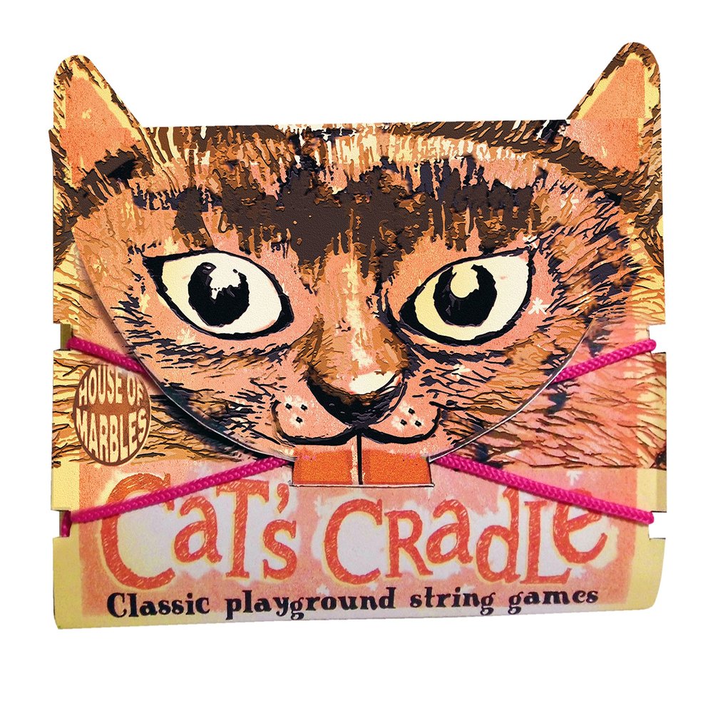 House of Marbles Cat's Cradle, a Classic Children's Favourite Finger String Playground or Kindergarten Game, with Cord and Instructions, The Original Retro Game for Kids