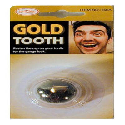 2 Piece of the Gold Tooth Practical Joke - Funny Prank Item