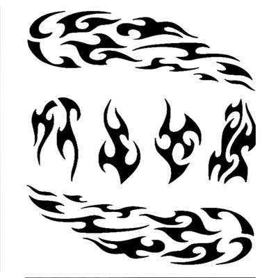 Eulenspiegel 4028362109328 109328-Face Painting Template-Fire, Unisex-Adult