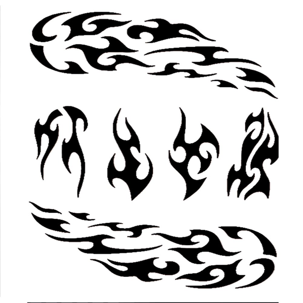 Eulenspiegel 4028362109328 109328-Face Painting Template-Fire, Unisex-Adult