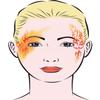 Eulenspiegel 4028362109328 109328-Face Painting Template-Fire, Unisex-Adult view 2