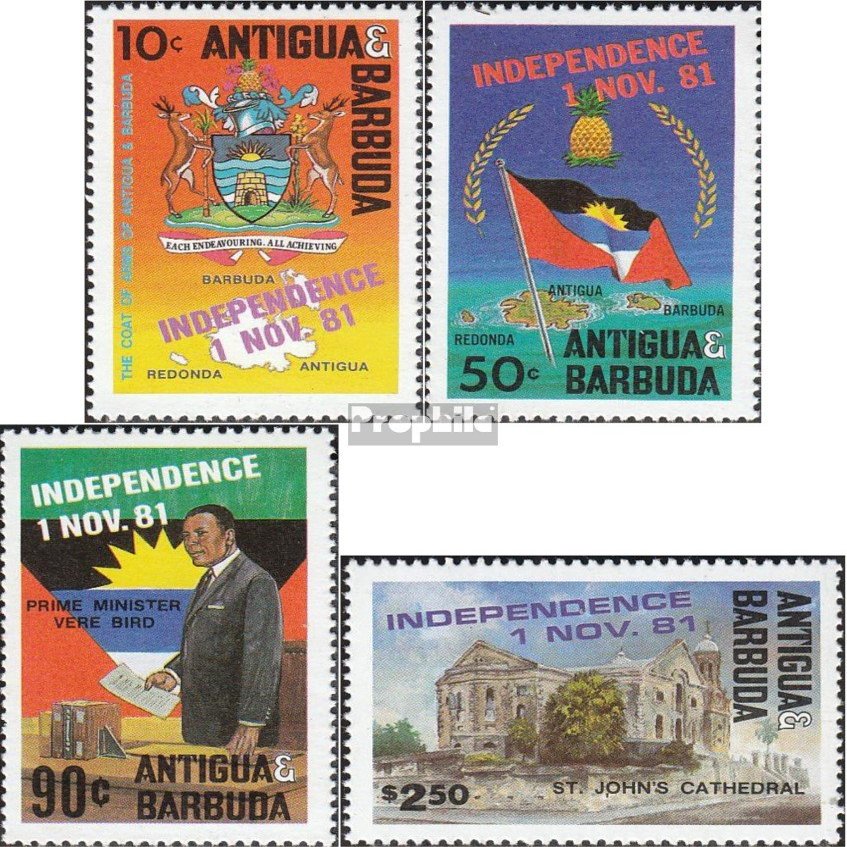 Antigua and Barbuda 644-647 (Complete.Issue.) unmounted Mint/Never hinged ** MNH 1981 Independence (Stamps for Collectors)
