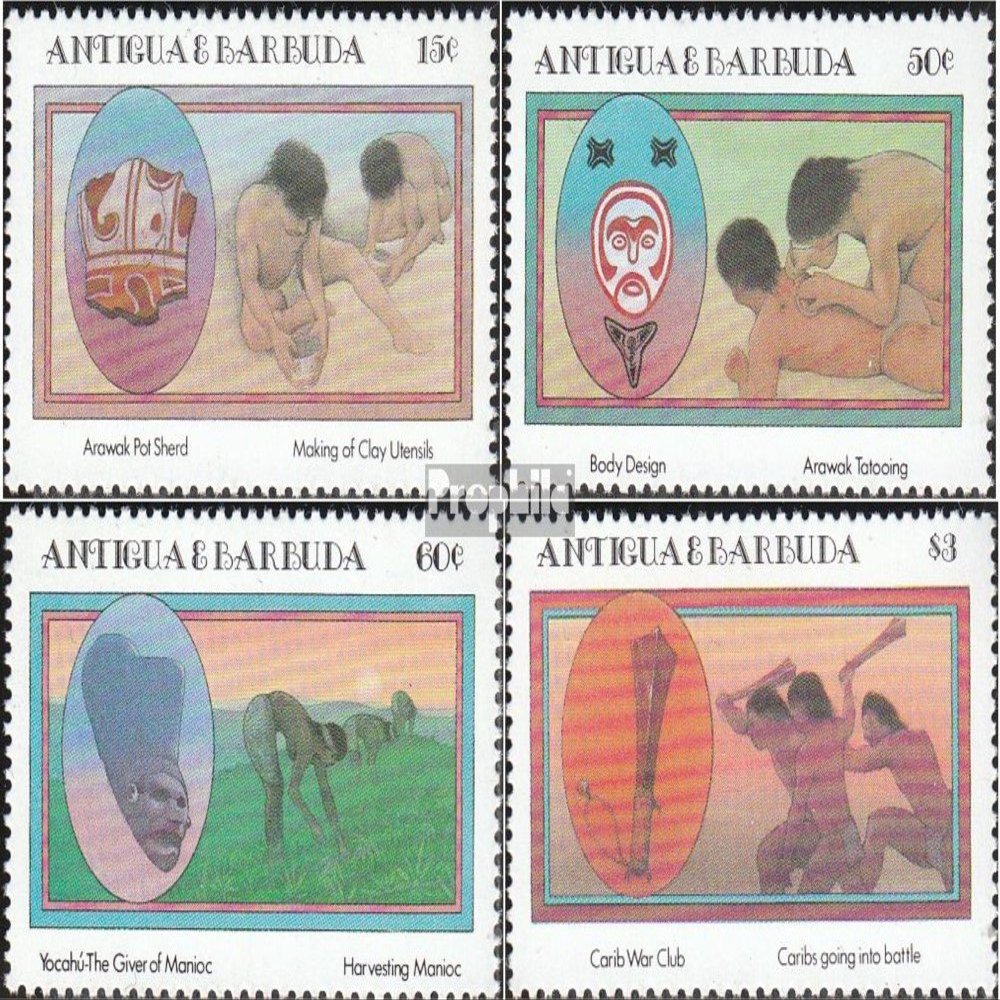 Antigua and Barbuda 841-844 (Complete.Issue.) unmounted Mint/Never hinged ** MNH 1985 Caribbean Indians (Stamps for Collectors)
