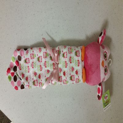 Baby GANZ OWL Mini Blankie Pink