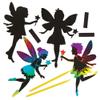Baker Ross-AG836 Fairy Scratch Art Magnets (Pack of 10) For Kids Party Bag Fillers, 10 pack, Assorted view 1