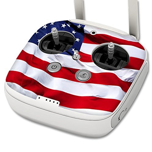 MightySkins Skin Compatible with DJI Phantom 3 Professional Quadcopter Drone Controller wrap Cover Sticker Skins American Flag